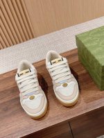 顶级版本 #情侣码数# Gucci Screener 古驰系列运动小脏鞋，全部按zp升级空胶工艺，皮料和大底一次性做旧成型，而非市场货后期做旧，看上去非常廉价的