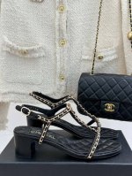 厂价Chane*｜小香25C春夏新品爱心双c链条鞋系列链条凉拖今年的大爆款香家中的颜值天花板！上脚舒适又洋气！面料采用进口小羊皮内里踮脚丝绸羊皮意大利进口牛皮大