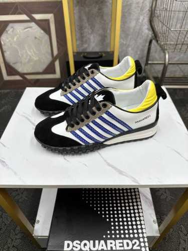 Dsquared2 休闲运动鞋，Z柜同步发售，原厂配置：进口y版定制原版材料牛皮原厂特供原版成型底超级舒适，原厂跟单货，高品质，可随意进出z柜，欢迎对比。正码3