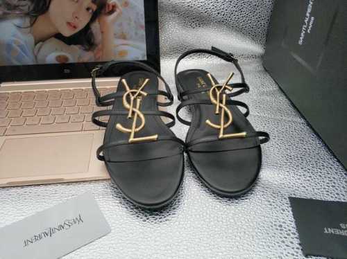 真皮底 ，拖鞋款，凉鞋款统一价 Saint Laurent 圣罗兰、一字带凉鞋早春专柜同步最新款、YSL、Logo字母扣装饰经典上乘美艳力作 专柜最火春夏系列