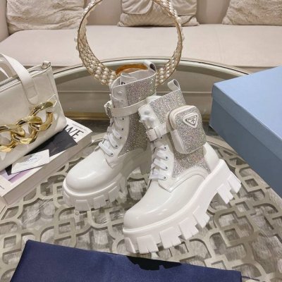 Prada 冬季烫钻顶级版 面料： 进口开边珠 内里，羊皮 大底：Tpu组合原版大底 码数，35至41