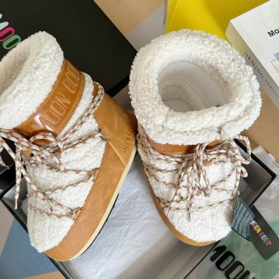 顶级版本：毛款 Moon Boot 经典月亮靴 Icon Nylon尼龙短筒 户外 防水 雪地靴 棉靴 短靴 原版购入开发 做货 这款moon Boot 月亮靴