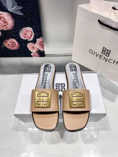 橙子出厂价P Givenchy 纪梵希 春夏新款 金属扣方头平底拖鞋 一字拖 休闲凉拖 码数：35-42