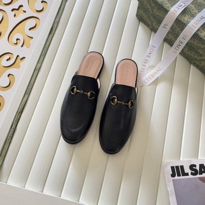 橙子出厂价 GUCCI 古驰春夏新款 经典马衔扣包头半拖 穆勒鞋 平底鞋码数：35-43
