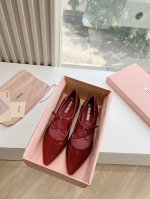G286原版一比一复刻顶级miu Miu 缪缪24新款尖头高跟单鞋包头凉鞋和低跟后空芭玛丽珍单鞋 一眼看上miumiu这双矮跟鞋，上脚果然更惊艳~ 蝴蝶结，集性