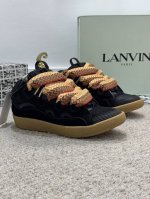 出厂价 实价 Lanvin浪凡 最新系带时尚休闲情侣板鞋 高品质clay情侣系列 当季最新潮品 众多博主纷纷种草 入购原版开模定制 鞋面和大底马克线串线缝制不封