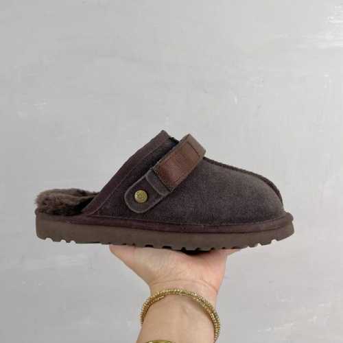 出厂： 定制色 Ugg 秋冬新款雪地靴 平底拉娜拖 毛毛拖鞋 包头半拖 码数：35-40