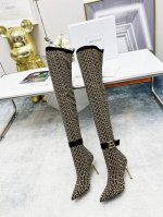 出厂价 Balmain 巴尔曼 Fw 秋冬新款针织靴！ 海外订购原版，1:1完美复刻！ 鞋面：原版定制飞织鞋面 内里..垫脚：牛皮里 跟高：9.5Cm Size