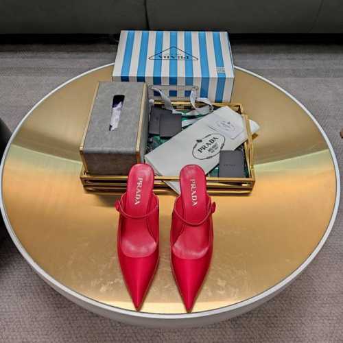 T台秀场穆勒鞋 真丝凉鞋系列 顶级包装配套最高版本 PRADA 普拉达新品， 顶级版本 实力来袭！prada24“T台秀款”,主推热卖款式，真丝材质穆勒系列春夏