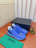 实价： Boss 高端系列运动男鞋，以经典的设计成为永不落幕的时尚宠儿，经典的休闲造型 鞋面采用飞织网布鞋面 品牌logo点缀 彰显品牌魅力；头层真皮里品牌专用