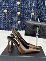 厂价 Saint Lauren*YSL圣罗兰 23ss新品走秀高跟尖头凉鞋鞋面采用小牛漆皮内里踮脚混种羊皮意大利进口真皮大底跟高：10cmSize：35-39