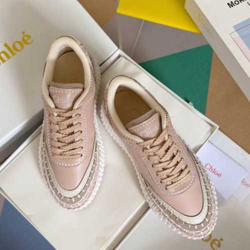 顶级版本：女款 蔻依chloe克洛伊nama Sneaker彩虹系列 网面 拼色 休闲 运动鞋 原版购入开发 做货 孙怡宋茜明星同款、原材料是可再生物料制作、全