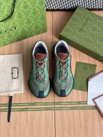 Gucci Run系列男款整双鞋子采购Zp开发打造，全部定制材料，独家开模大底，细节全部对版出货，连包装也做到跟正品一样。码数:男39-44