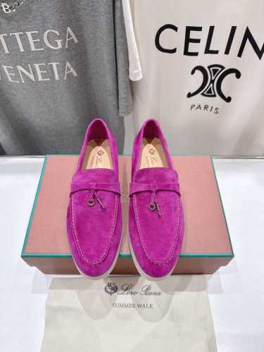 高版本出厂 Loro Piana* Lp诺悠翩雅‖万年经典款单鞋一脚蹬乐福鞋 简约时尚 脚感超级舒适 一天可以暴走两万步的鞋子 超级百搭款！ 鞋面采用独特针织面