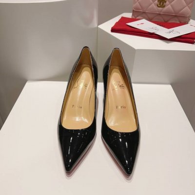 顶级版原版盒 Christian Louboutin s原版做货重工CL经典漆皮高跟鞋系列～ 鞋面：黑于红的极致冲突，完美诠释正装高跟鞋的经典，楦型线条感修长优