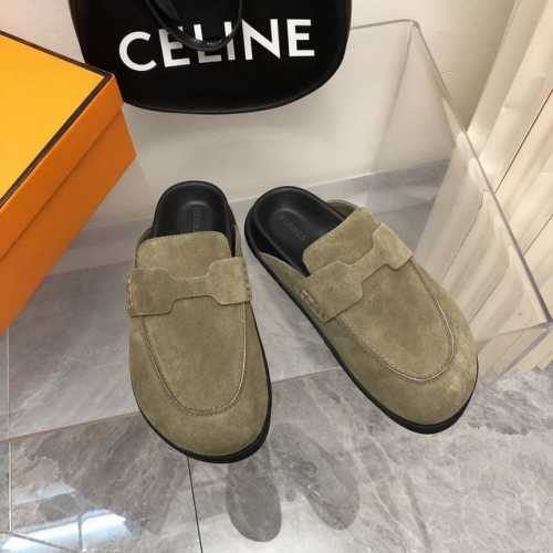 HERMES 爱马仕呆萌穆勒半拖勃肯鞋 夏天真的太需要百搭拖鞋了，怎么搭配都好看，随意且高级的感觉舒适度也很棒，搭配各种彩色袜子，潮爆了进口牛反绒面料 羊皮内里