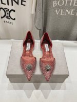高版本出厂 Jimmy Choo*｜Jc 吉米周2024Ss夏季新款简约尖头平底鞋单鞋 原版套楦，完美的线条，简约大气上脚显气质 舒适百搭，还能拉长双腿显高显瘦