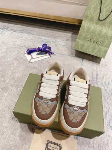 橙子出厂价 GUCCI 古驰 Screener系列胖丁鞋 厚底运动鞋 休闲鞋板鞋 胖墩墩小脏鞋 情侣款以70年代经典运动鞋为灵感原型，取名自体育运动中的防守动作
