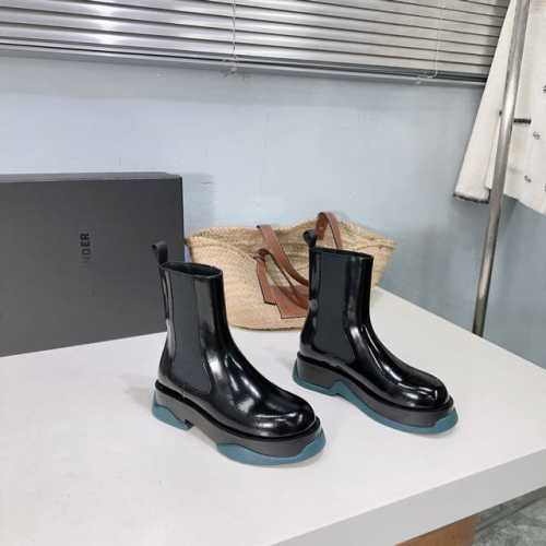 高品质出厂 ！小众潮牌jilsander吉尔桑达 Ss秋冬新款复古摩登中性松糕厚底一脚蹬圆头短靴！正品购入开发、完美复刻一比一做法、上脚瘦腿效果瞬间拉满！炒鸡百