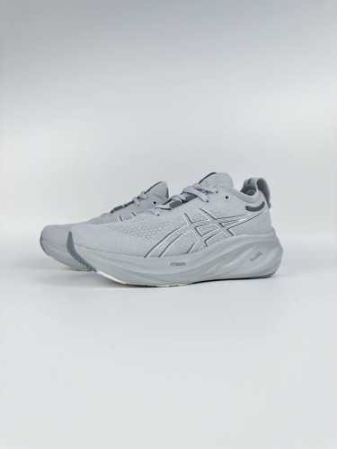 现货订单 外单有量有价 公司级 Asics 亚瑟士gel-Nimbus 26 运动跑鞋 鞋面采用双层提花网面设计，提高包裹性和透气性，后跟搭载稳定系统科技t-G