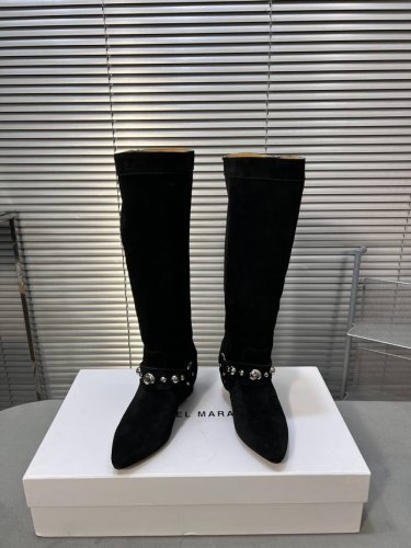 Isabelmarant24秋冬新款复古长靴 高筒靴，慵懒法欧风，飒爆了 自然舒适洒脱时髦精最爱对版进口高丝光牛反绒面料，水染牛里，意大利进口真皮大底，码数35