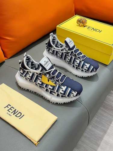 商品名称：Fendi 芬迪 正规码数 38-44 休闲鞋 商品材料：精选 牛皮鞋面，柔软羊皮内里；原厂大底。