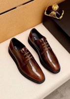 PRADA 2024原单级完美精品，高端男士厚底系带德比鞋！现代主义简约风格，完美还原原版经典，进口开边珠牛皮制作，购入原版1:1精准复刻，欢迎一切对比，百搭时