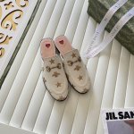 出厂： GUCCI 古驰2025顶级专柜 新款限定官网上新 独家首发 GUCCI 古驰 25SS 经典全系半拖 单鞋 一脚蹬 毛半拖 Gucci半拖 Gucci