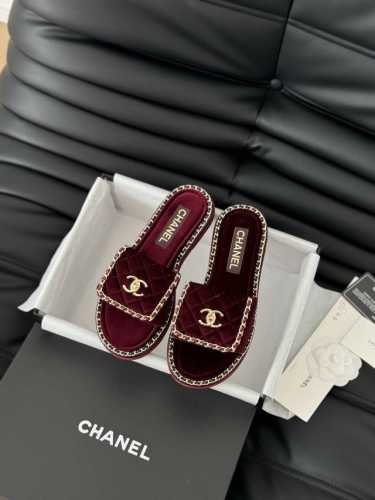 Chanel 25C春夏新款全系列链条拖鞋全系列首发 专柜有的我都有！高版本高品质鞋面牛皮 原版面料 内里羊皮 原版大底Size:35-39 其他码数定