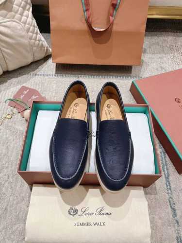 出厂价： 270 皮面升级版本Lp新品发售loro Piana 官网同款针织乐福鞋｜采用 Wish 牛皮面料制作｜缝制鞋面采用独特针织面料制作工艺｜全方位一比一