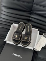 Chanel 25C春夏新款全系列链条拖鞋全系列首发 专柜有的我都有！高版本高品质鞋面牛皮 原版面料 内里羊皮 原版大底Size:35-39 其他码数定