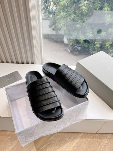 G0135代购级别rick Owens 瑞克 欧文斯24秋冬情侣系列edfu全粒面小牛皮复古凉鞋拖鞋休闲鞋细带 面料：原版牛皮 内里：羊皮 尺码：35~43女码