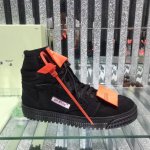 冲量价 情侣款 Off Off White Ow Fw 黄飘带白箭黑色高帮欧美潮鞋 专柜同步采用进口头层牛皮 ，完全1:1复刻，官方同步 原厂特供原版底，橡胶大