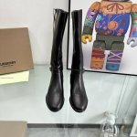 Buberry经典House Check格子饰片拼接牛皮黑色Size:35-40 长靴绒里 皮里320 短靴皮里 鞋子红色边条超级消耗材料_按照官网原版做法 材