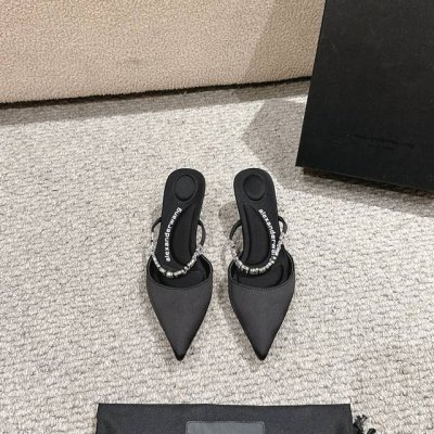 p：380，代购级别！ alexander Wang亚历山大王高跟鞋女士奢侈品Alexande* Wang原版1:1的材料，凹凸感带按摩的鞋垫配上注胶 Logo
