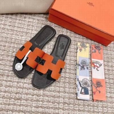 Hermes 爱马仕h拖鞋oran凉鞋系列时尚又百搭 超级舒服 每个细节都做到极致 原版swift小牛皮 原版1:1独家私模鞋面 原版真皮沿条大底 包装 每对鞋