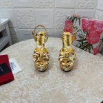 Dg.顶级版本.高品质 2024新款 恨天高防水台凉鞋 鞋面：真丝打印 内里：羊皮 跟高 14.5Cm 水台 4Cm 大底：A级原版黑色真皮大底 码数：Size