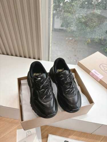 G095所见即所得代购级别ASH女鞋2025春夏新款休闲鞋厚底单鞋小个子增高熊猫小白鞋简单舒服，干净利顶级版本系带厚底休闲鞋，专柜购入、简单舒服，干净利落，增高