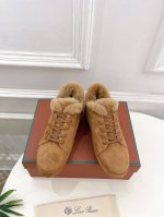 loro Piana 乐悠翩雅 代购级别2024秋冬新品 Lp系带毛里增高休闲鞋 Lp是意大利顶级奢侈品牌 低调奢华 设计都是一贯纯色系 简单、细节巧妙、清新脱