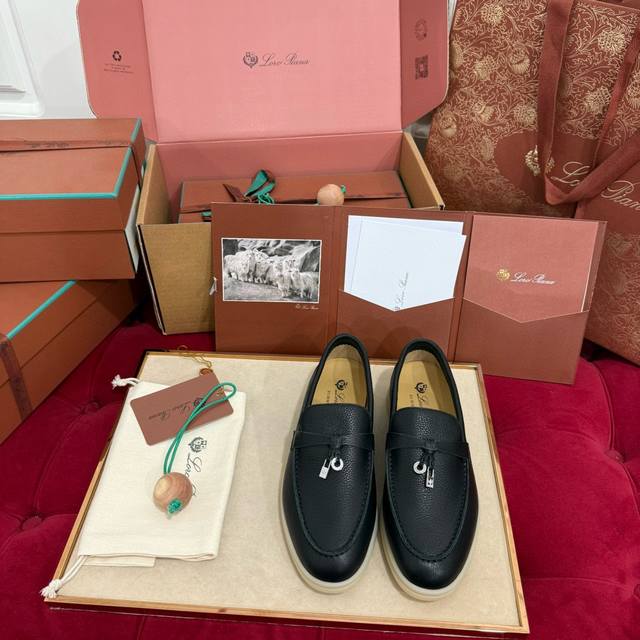 490代购级Loro Piana* Deer白底鞋系列 lp专柜25最新配色｜休闲乐福鞋新品 莞大厂顶级高端品质｜对版版本 区别市场通货高品质绝对不一样！ 诺悠