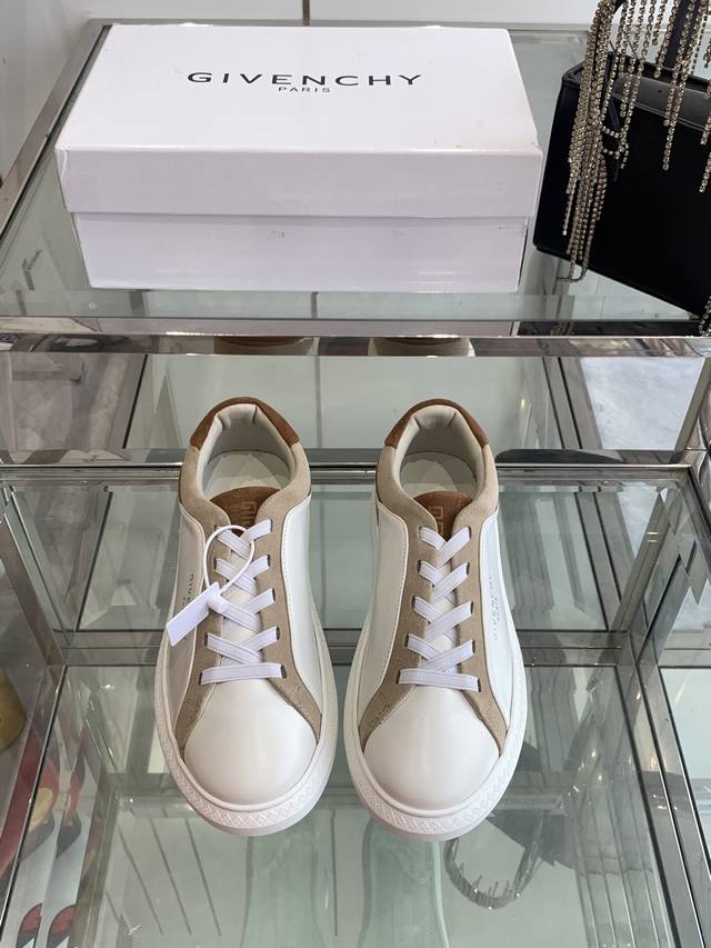 360Givenchy 纪梵希 25Ss春夏新款小白鞋 男士低帮休闲板鞋 头层牛皮面料 原版定制大底透气舒适 上脚效果帅气有型 简约时尚百搭 码数:38-45（