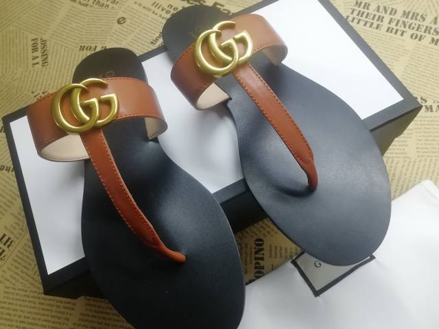 p 170[發]Gucci古奇平底爆款拖鞋、古奇专柜原版1:1精心制作、超级好看！上脚非常轻松舒服。专柜原版一比一精心制作满足你的一切专柜需求内里采用进口山羊皮