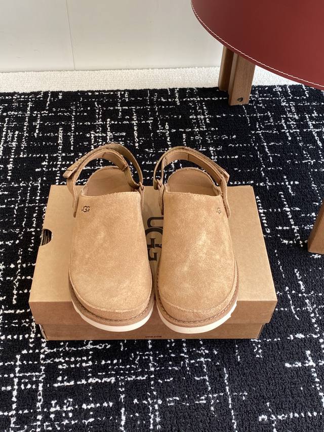 代购级340 ugg25Ss 新款 勃肯 包头拖 这个品牌我就心动了 代购找很久才买到货，真的一鞋难求，真的超级好看，姐妹们给我冲 面料：进口麂皮 面料：牛皮