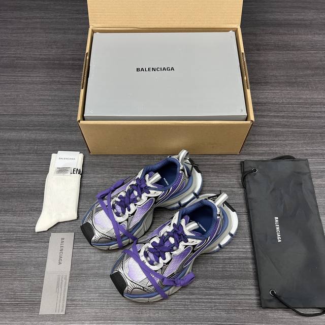 590 纯原版本Balenciaga Phantom Sneaker 巴黎世家全新做旧3Xl 十代银灰紫做旧潮流跑鞋 在延续 Track Trainer 户外轮