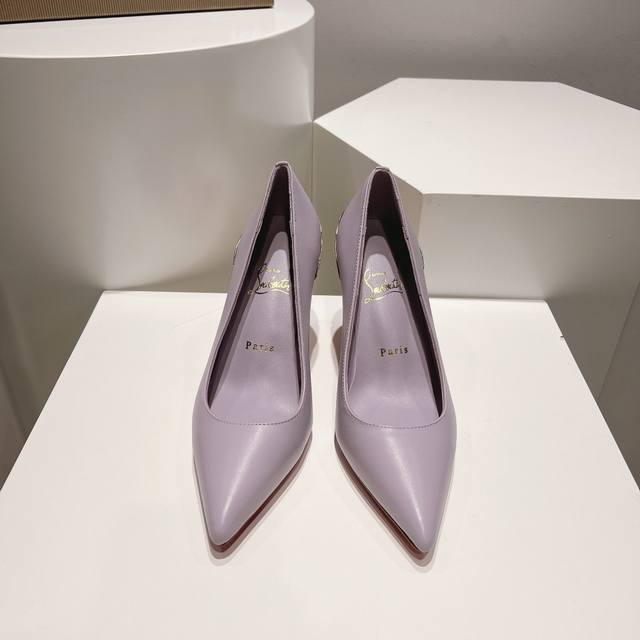 顶级版 原版盒P400 christian Louboutin | 2024S原版做货重工Cl Ginko系列高跟鞋～ 鞋面: Ginkgo系列的灵感来自品牌创