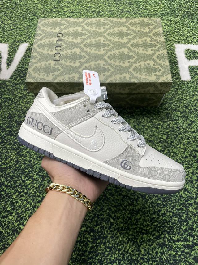 400 现货 纯原版本 Nk Sb Dunk Low 古驰联名-烟灰 周年高端定制 低帮休闲板鞋 Cf3688-003 #定制鞋盒 大厂纯原品质出货 超高清洁度