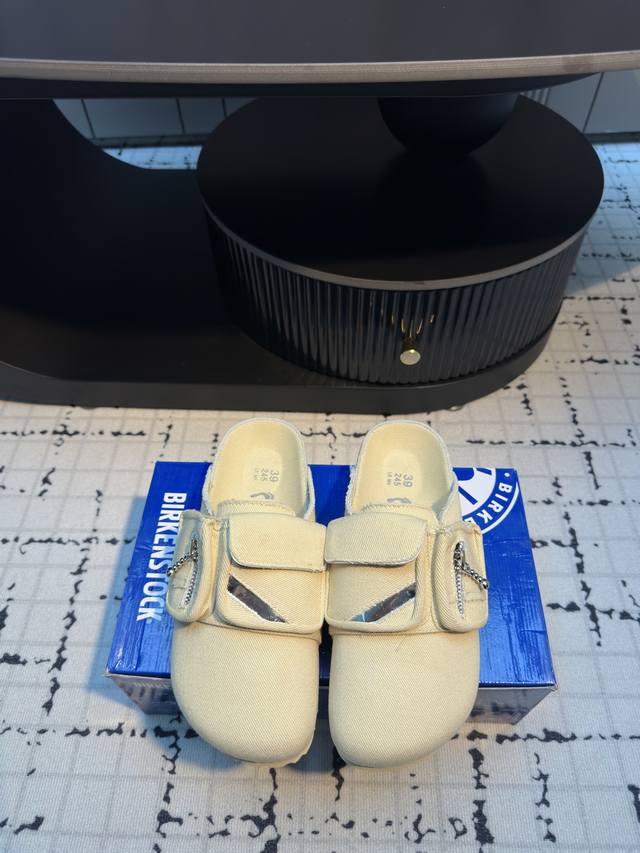 birkenstock 博肯 25Ss早春新款 牛仔 书包 勃肯 包头拖 这两个品牌刚出联名我就心动了 代购找很久才买到货，真的一鞋难求，真的超级好看，姐妹们给