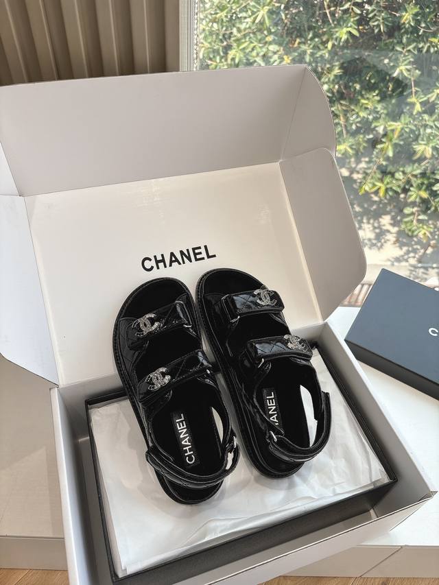440G689带飞机盒莞货供应代购级Chane*25S小香奈儿早春爆品蝴蝶结顶版平底沙滩拖鞋 妥妥的自留款！！比经典款Slingback舒服太多啦！每个颜色上脚