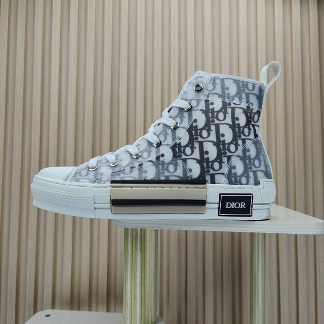 橙子出厂价190 迪奥 Dior B23系列 字母印花帆布鞋 休闲高帮运动鞋 情侣款 “Cd重影” 高帮 全套原装配件 历史最高Fk 羊皮贴底拉帮 原装耐弯折耐