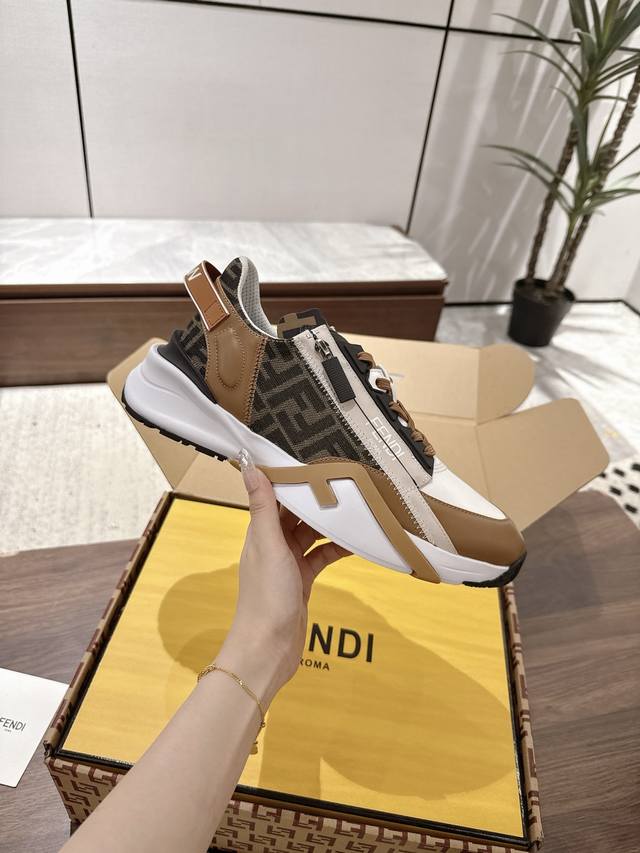情侣款顶级版本 女款35-40 40定做 男款39-45 45定做 Fend*芬迪2025新春爆款系列 情侣休闲运动鞋 Fd Match 原版Rmb10710购